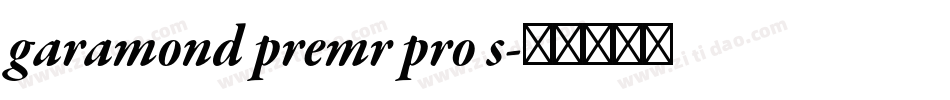 garamond premr pro s字体转换